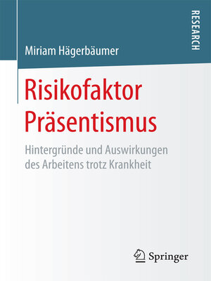 cover image of Risikofaktor Präsentismus